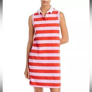 KULE Striped Polo Dress Size XS | Pink & Red Sleeveless | Excellent condition